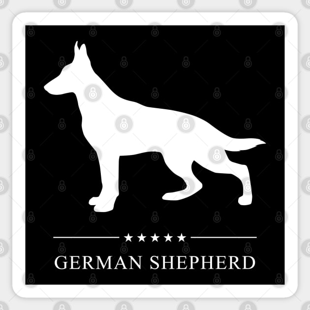 German Shepherd Dog White Silhouette Sticker by millersye